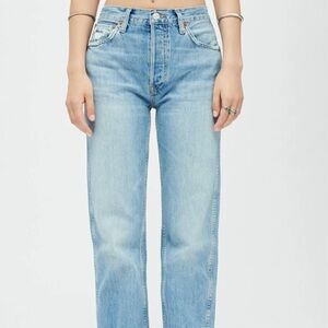 Re/Done Light Blue Straight Leg Jeans